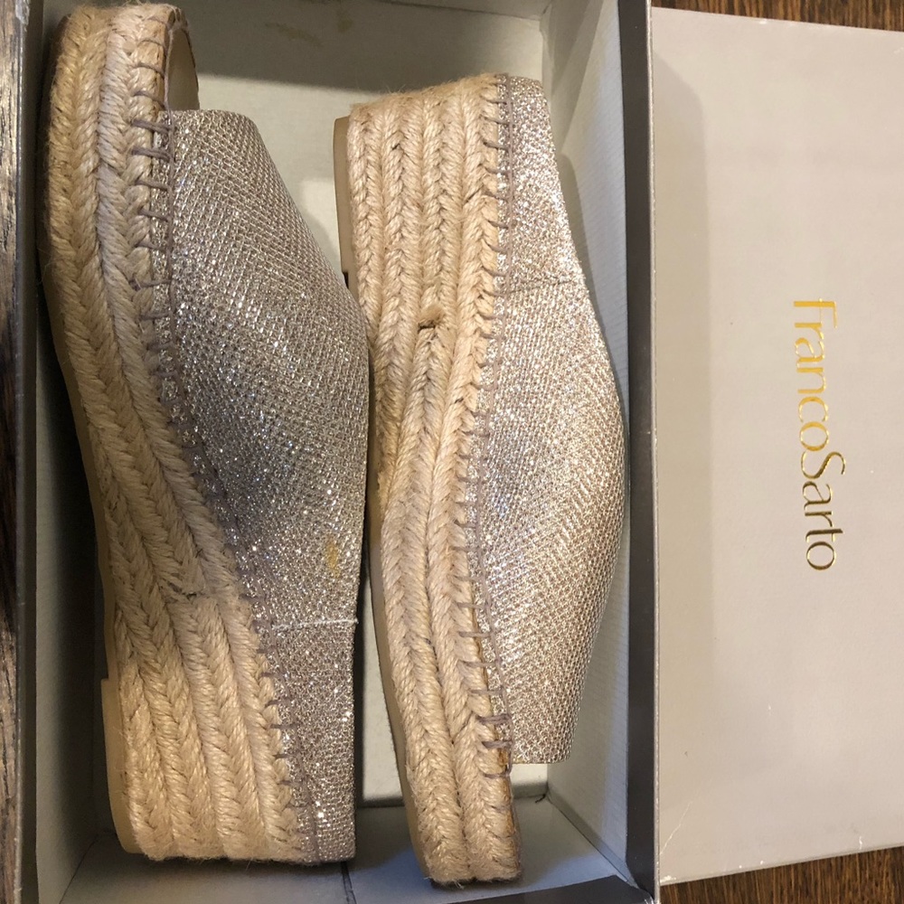 Sparkly Franco Sarto wedge sandal!